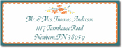 Name Doodles - Rectangle Address Labels/Stickers (Chelsea Orange)